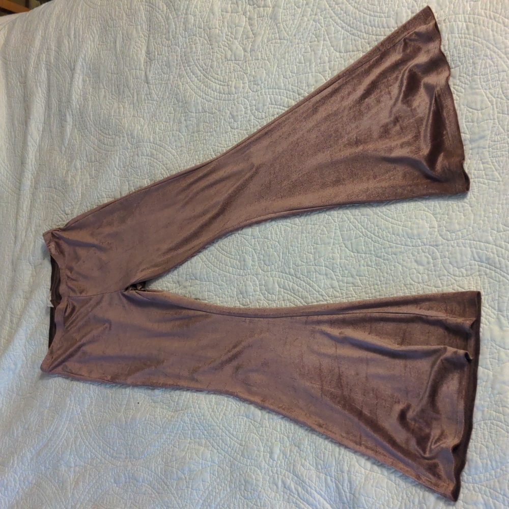 Pink Velvet Bell Bottoms